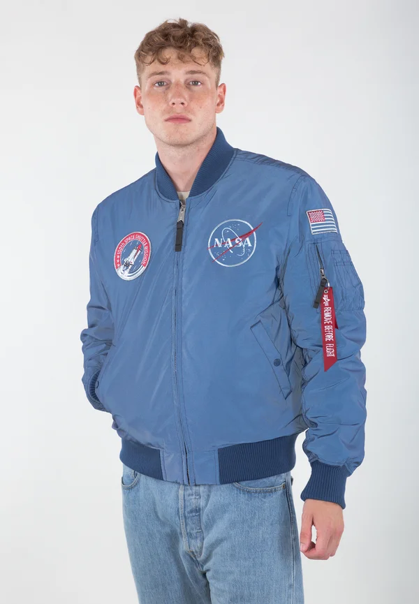 NASA REFLECTIVE - Faux leather jacket - repl blue/ reflective