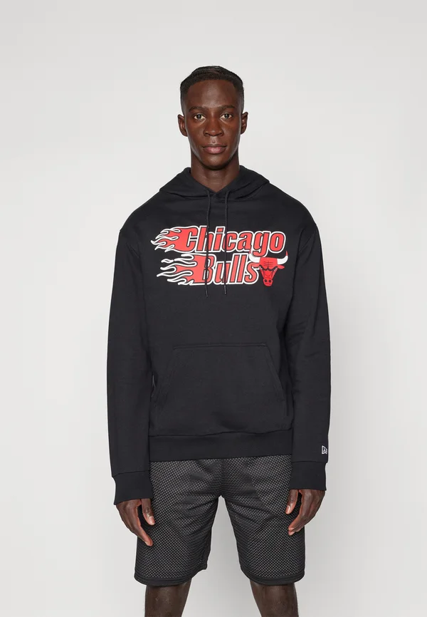 NBA CHICAGO BULLS FLAME HOODIE - Club wear - black