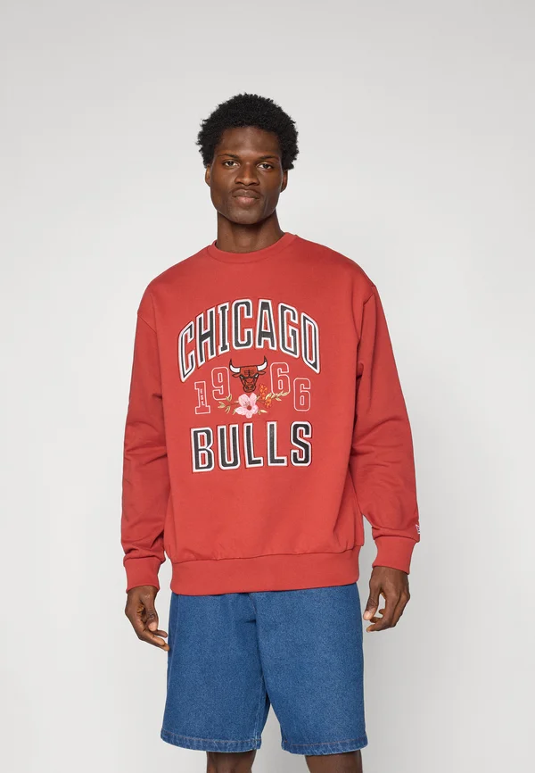 NBA CHICAGO BULLS FLORAL OVERSIZED - Club wear - dark red