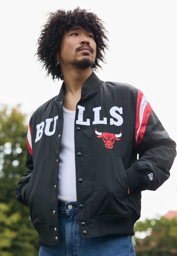 NBA CHICAGO BULLS PANEL BOMBER - Club wear - black/red