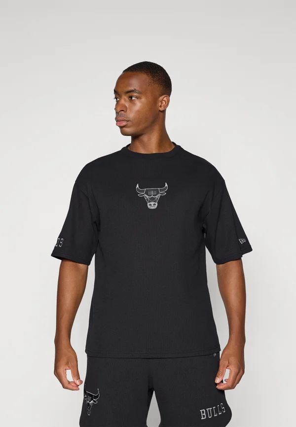 NBA CHICAGO BULLS  WAFFLE TEE - Club wear - black