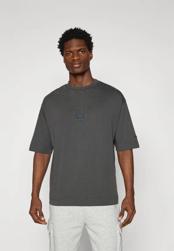NBA CHICAGO BULLS WASHED BOX TEE - Club wear - grey