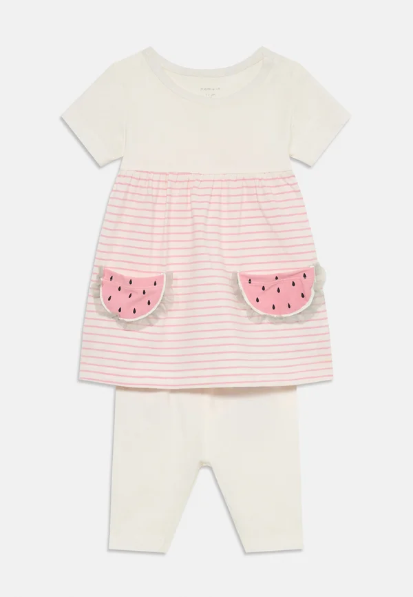 NBFJABELLE SS DRESS SET - Day dress - cloud dancer