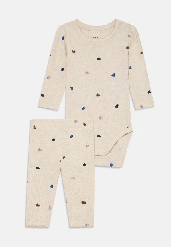 NBFNUTTI SET - Leggings - Trousers - peyote melange