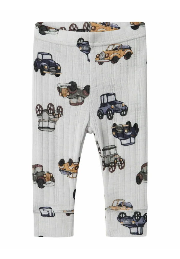 NBMWANG WOOL NEEDLE LONGJOHN - Leggings - Trousers - gray dawn