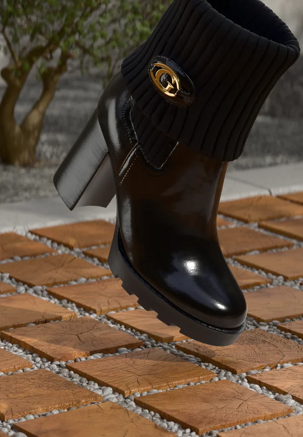 NEASON - Platform ankle boots - black