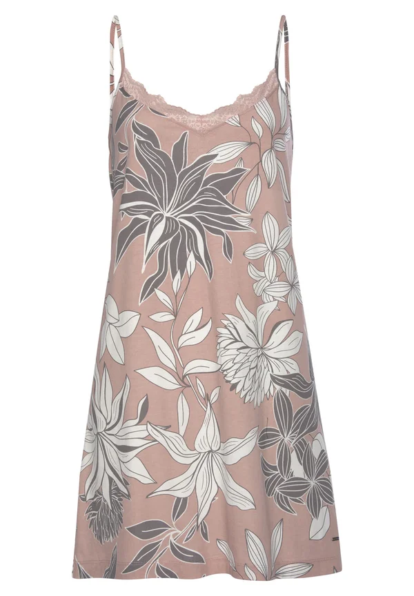 NEGLIGÉ - Nightie - allover-altrosa-geblümt