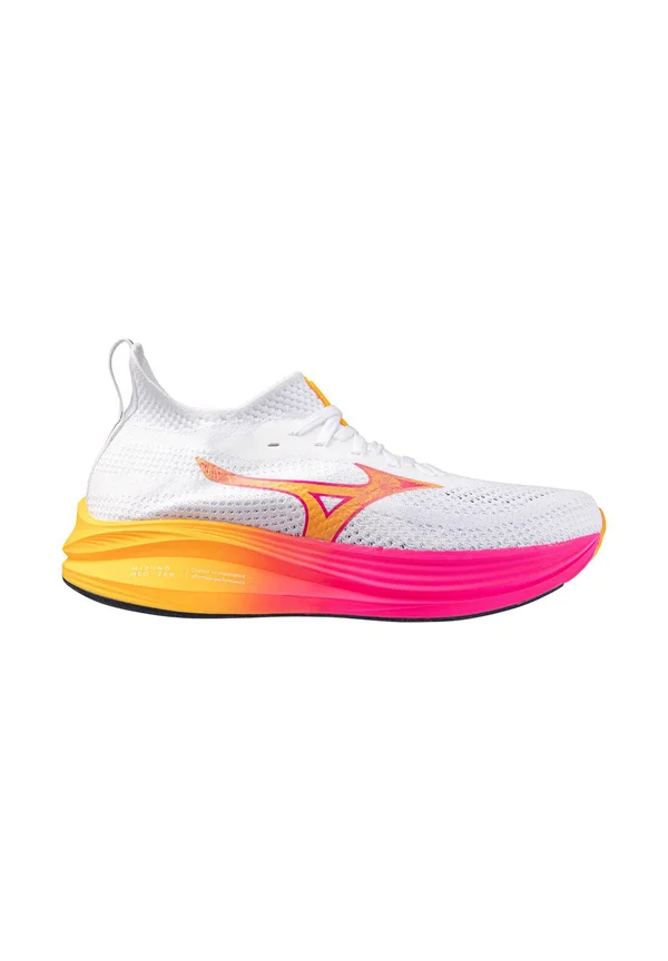 NEO ZEN HANABI - Road running shoes - white/tang orange/pink tetra