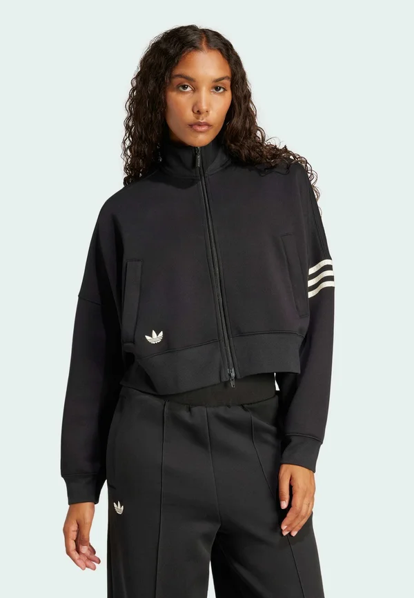 NEUCLASSICS TRACK - Zip-up sweatshirt - black   cream white