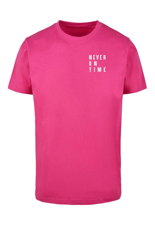 NEVER ON TIME TEE - Print T-shirt - hibiskus pink
