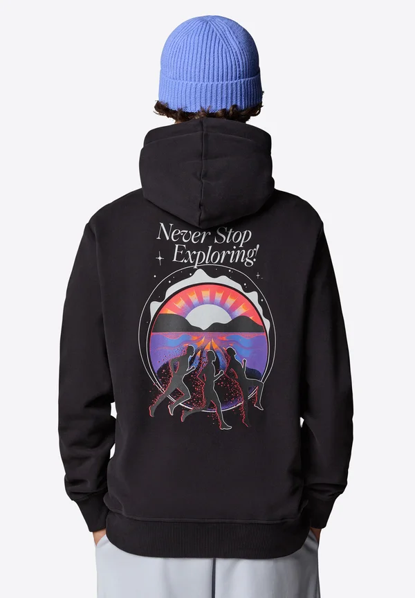 NEVER STOP RELAXED  - Hoodie - tnf black