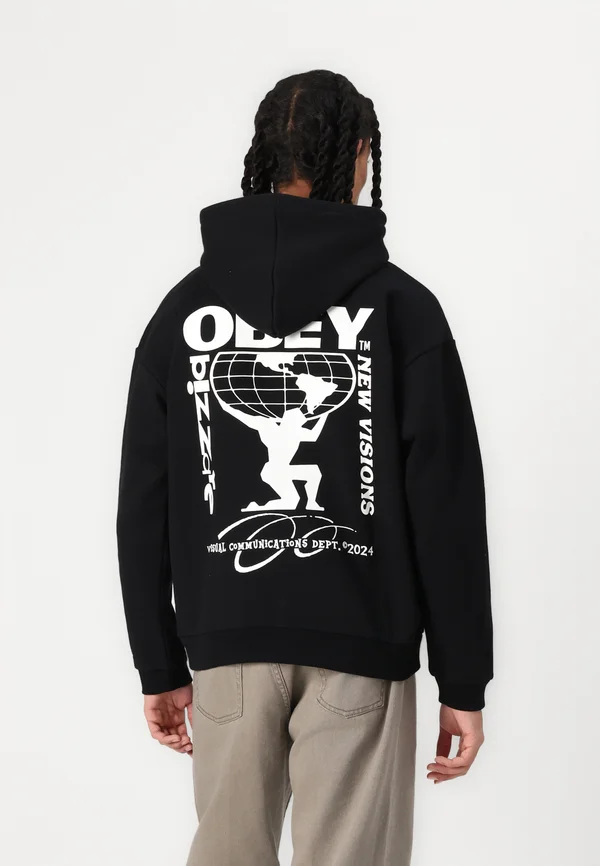 NEW VISIONS EXTRA HEAVY HOOD - Sweatshirt - black