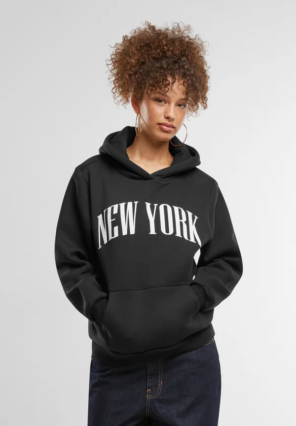 NEW YORK FLUFFY HOODY - Hoodie - black