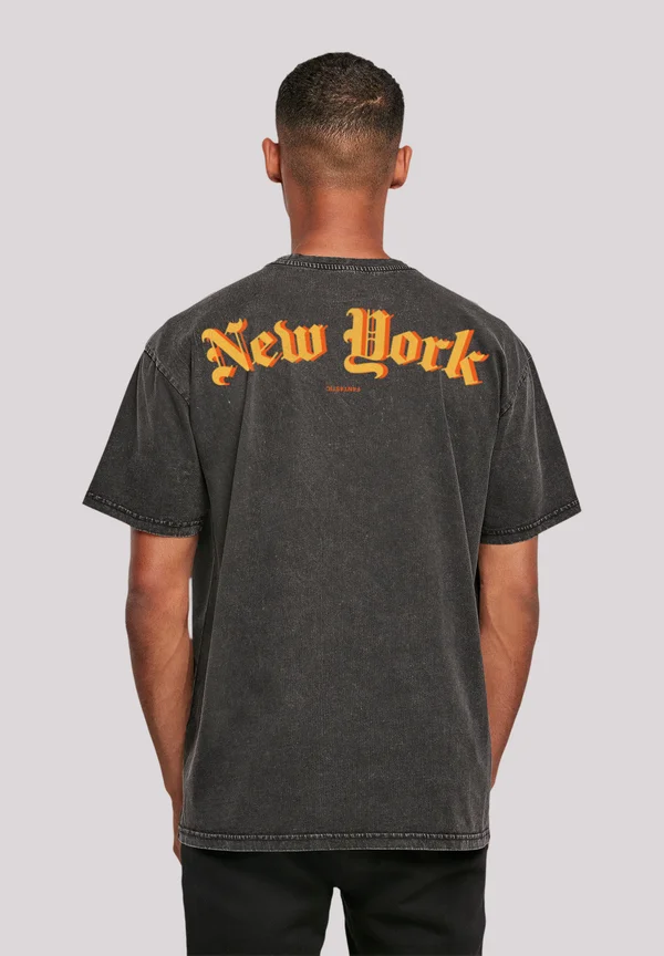 NEW YORK - Print T-shirt - schwarz