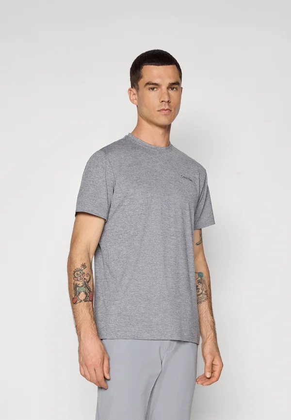 NEWPORT TEE - Sports T-shirt - silver-colored marl