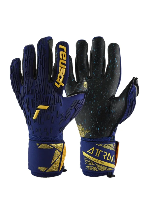 NIGHT SPARK - Goalkeeping gloves - blaugoldschwarz
