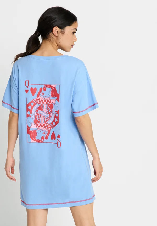 Nightie - blau bedruckt
