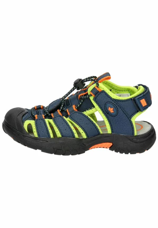 NIMBO - Walking sandals - marine lemon orange