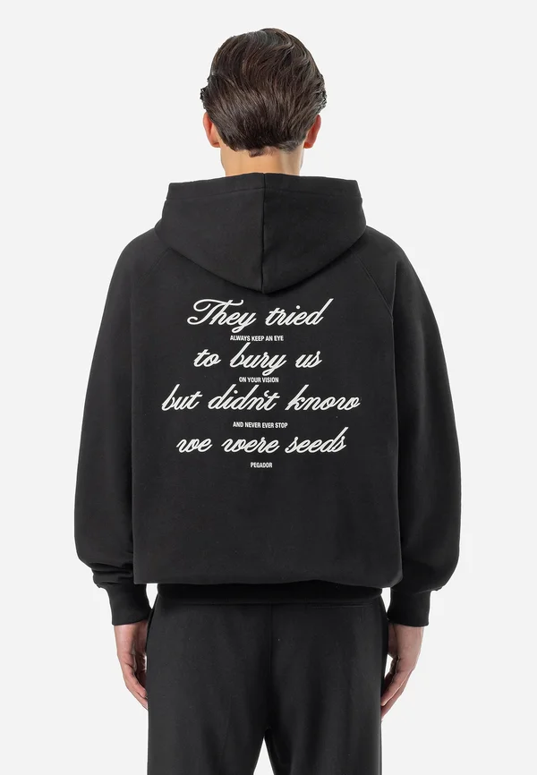 NIMIT OVERSIZED - Zip-up sweatshirt - washed black