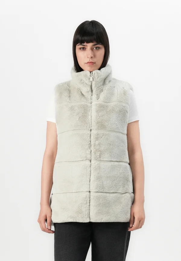 NIVES - Waistcoat - rainy beige