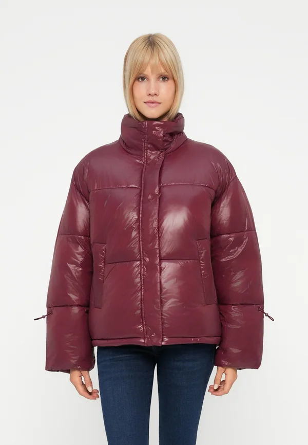 NMALLIE SHINY PUFFER - Winter jacket - windsor wine