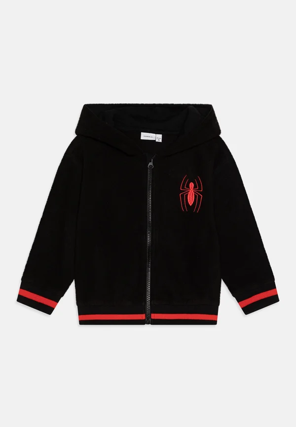 NMMJARED SPIDER ZIP  - Fleece jacket - black