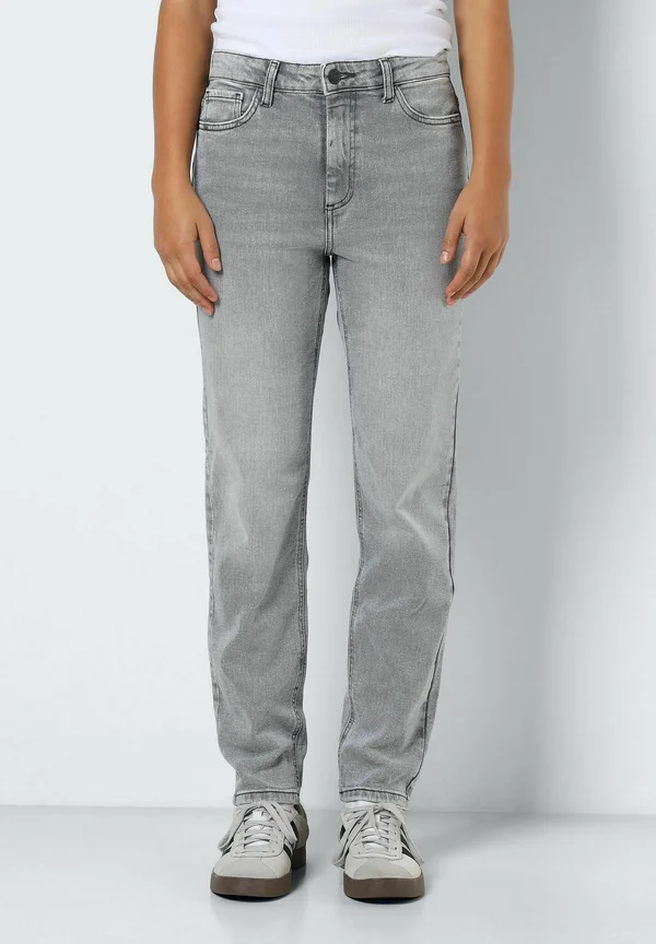 NMMONI HIGH WAIST - Relaxed fit jeans - light grey denim