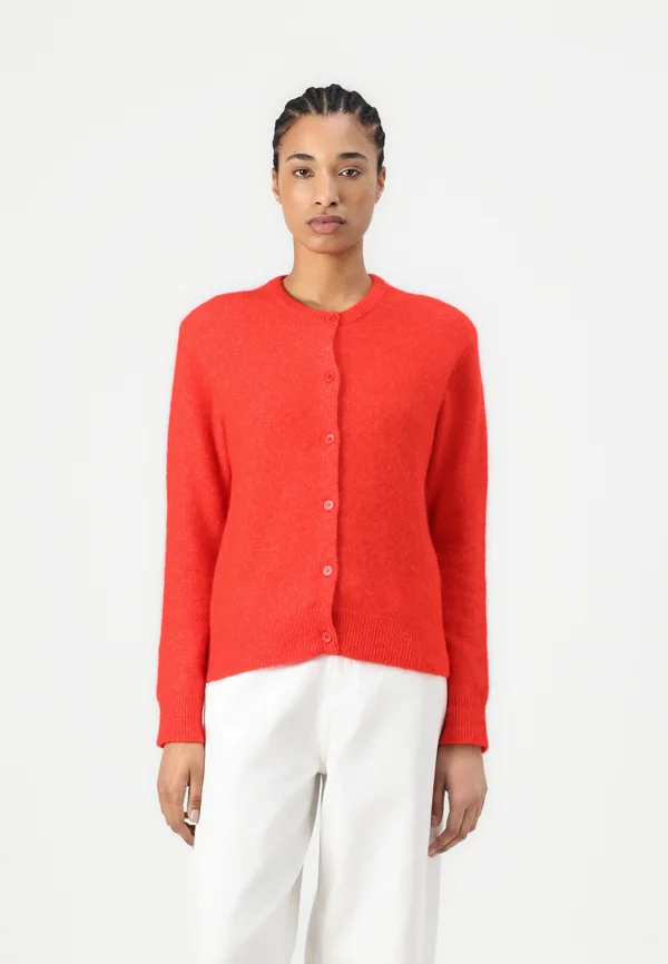 NOR SHORT CARDIGAN - Cardigan - flame scarlet