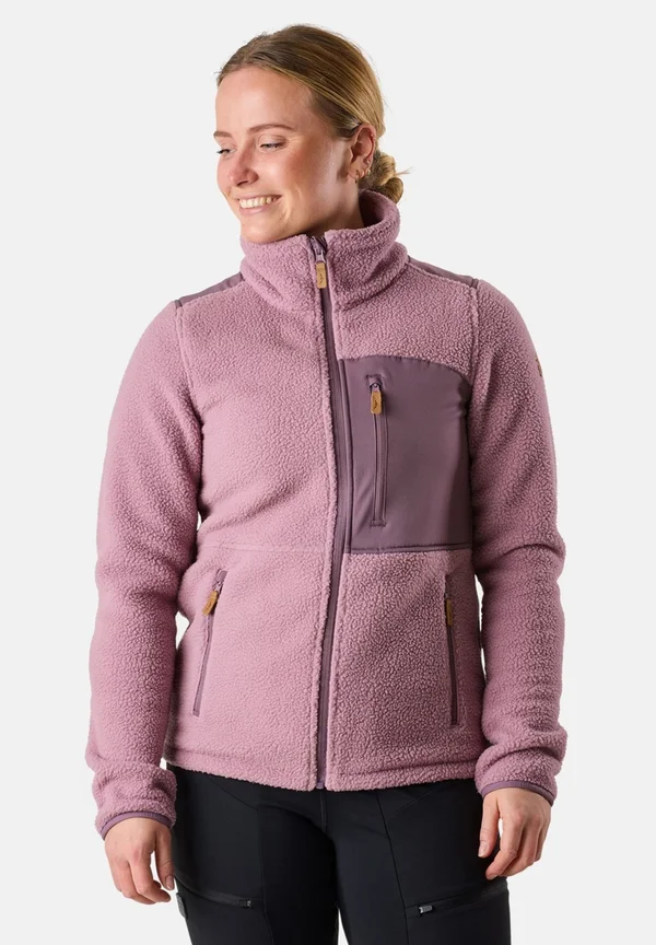 NORDKAP PILE - Fleece jacket - pale mauve dk mauve