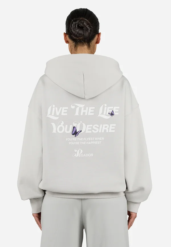 NORIA OVERSIZED SWEATJACKET - Zip-up sweatshirt - washed pure grey