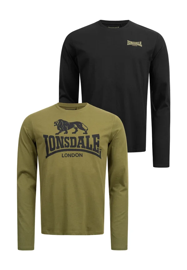 NORMALE PASSFORM DOPPELPACK AYRSHIRE - Long sleeved top - black olive