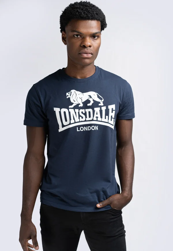 NORMALE PASSFORM DOPPELPACK LOSCOE - Print T-shirt - white/navy