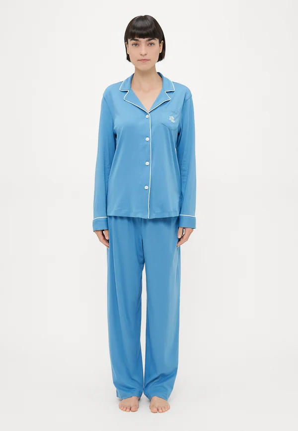 NOTCH COLLAR PAJAMA - Pyjama set - blue