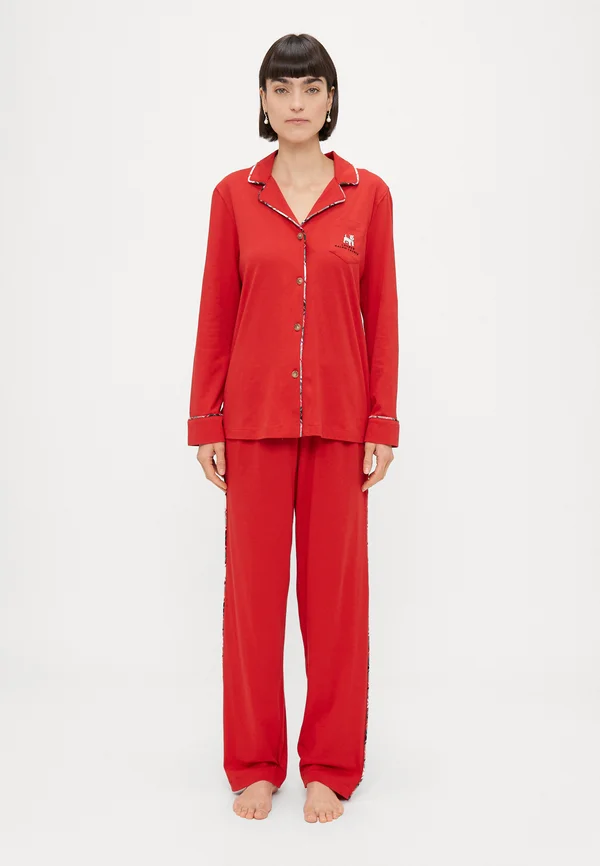 NOTCH COLLAR PAJAMA - Pyjama set - crimson