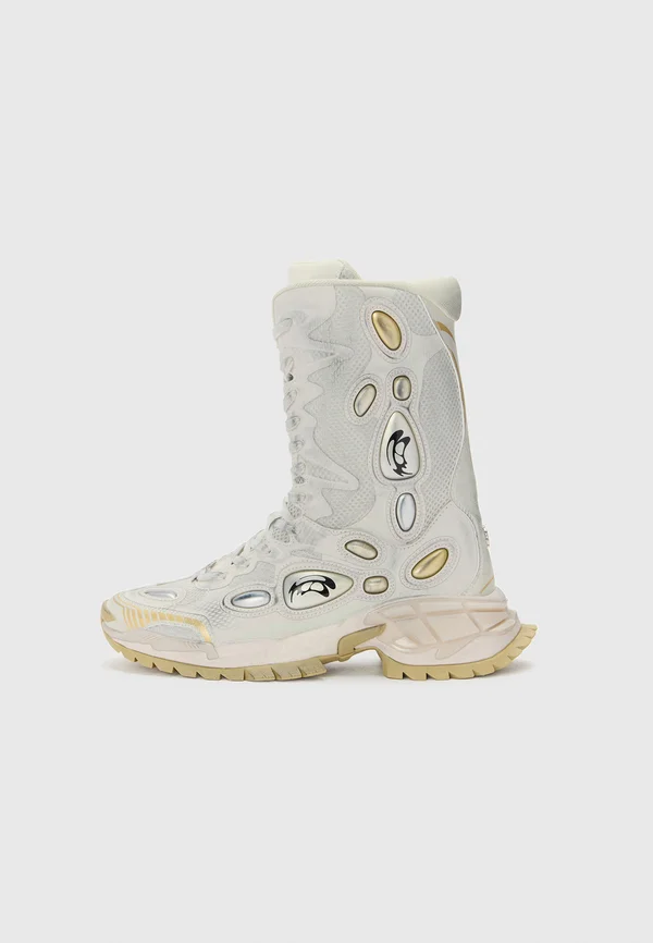 NUCLEO BOOT UNISEX - Platform boots - silver-coloured/yellow