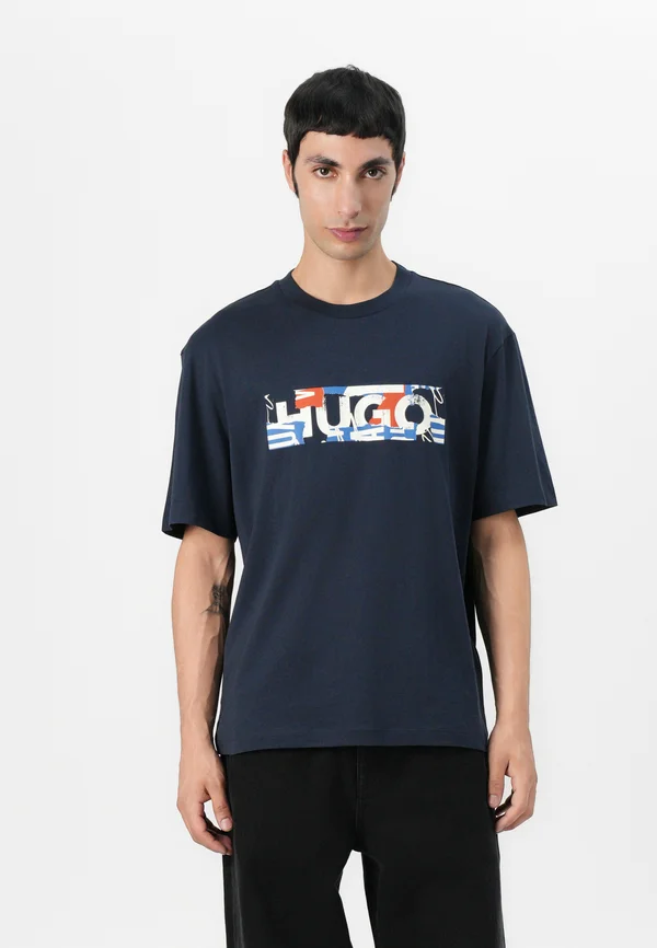 NUGIX - Print T-shirt - navy