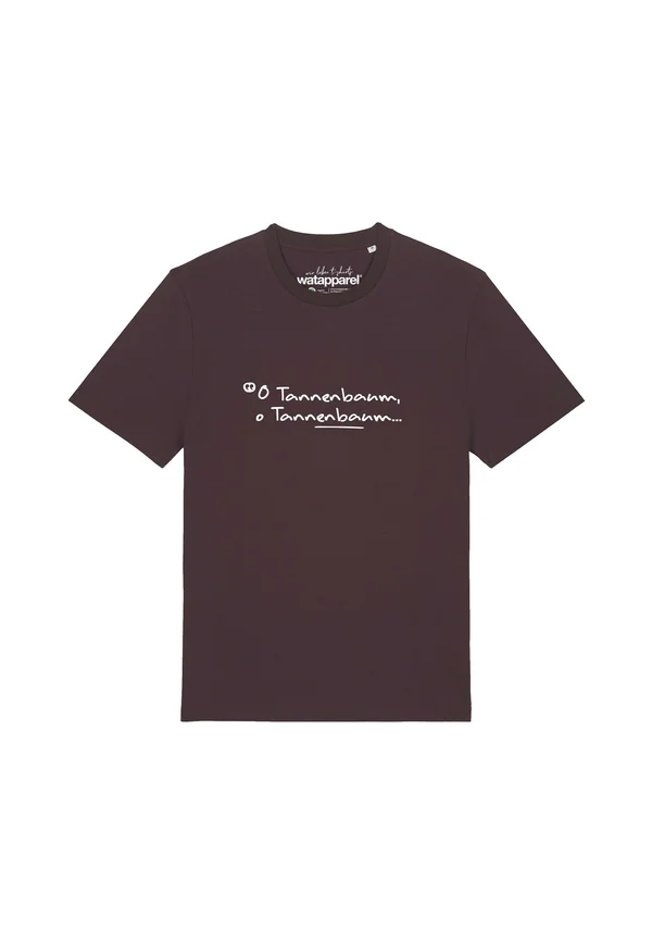 O TANNENBAUM - Print T-shirt - red brown