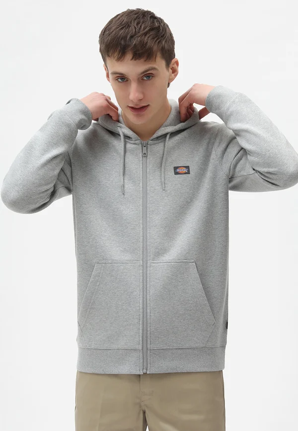 OAKPORT ZIP HOODIE - Zip-up sweatshirt - grey melange