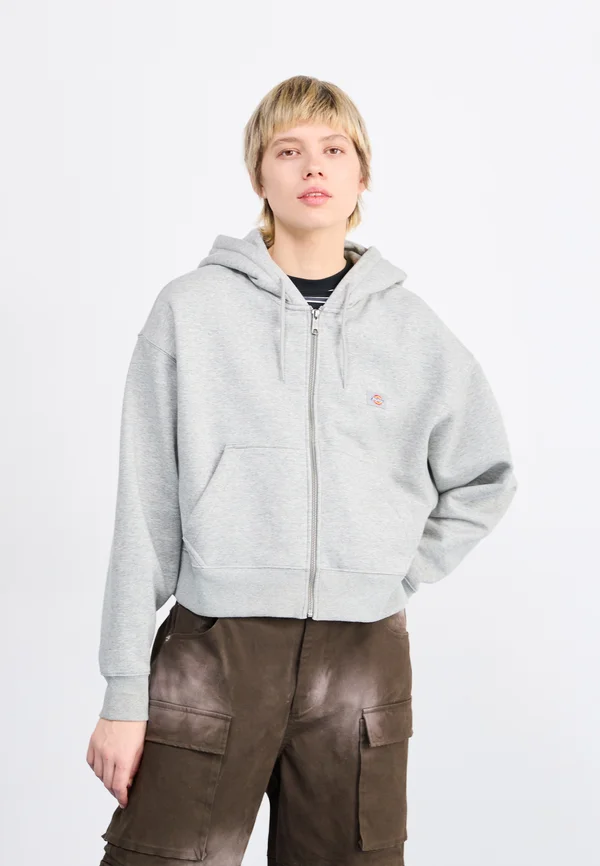 OAKPORT ZIP HOODIE - Zip-up sweatshirt - heather grey