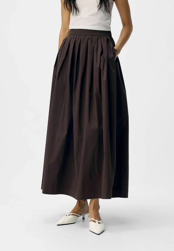 OBJECT  - Maxi skirt - seal brown