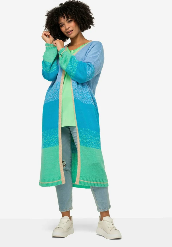 OFFENE FORM BLOCKSTREIFEN, LANGARM - Cardigan - dark blue