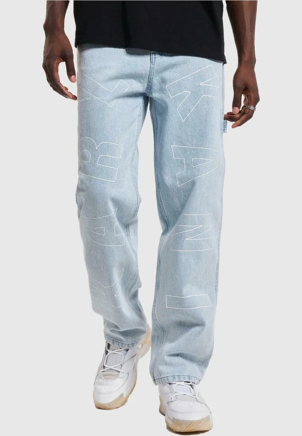 OG GY WOREAR LOGO PRINT DENIM - Straight leg jeans - bleached blue