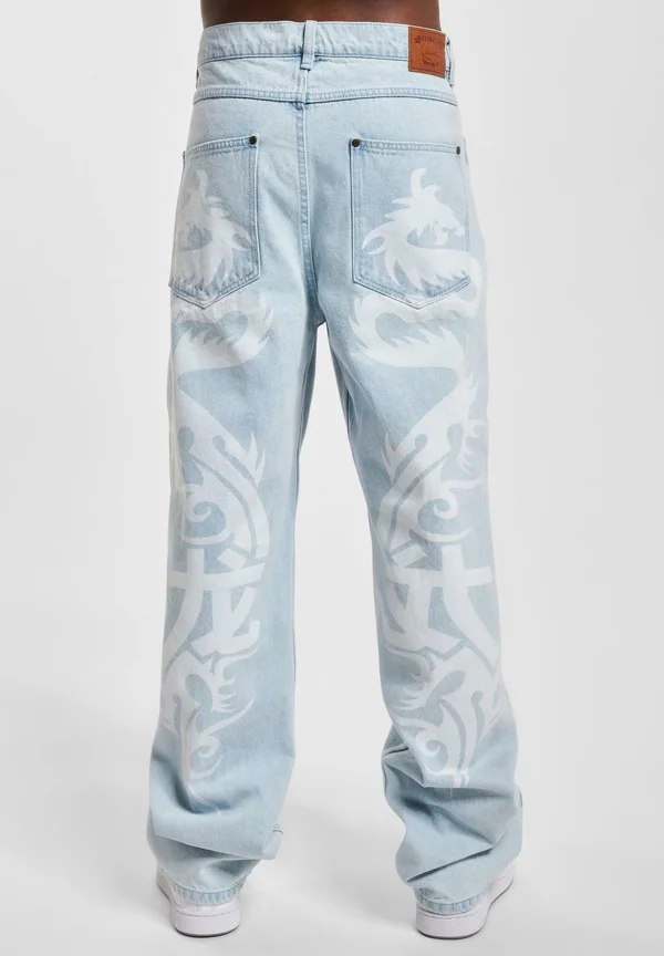 OG TRIBAL GY FIVE POCKET DENIM - Relaxed fit jeans - bleached blue