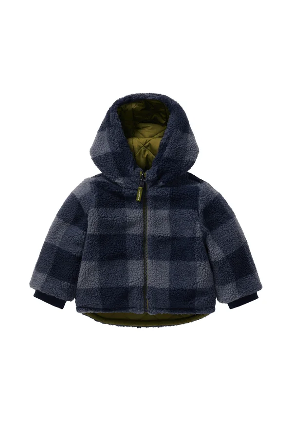 OMACHI - REVERSIBLE - Winter jacket - check pattern - blue