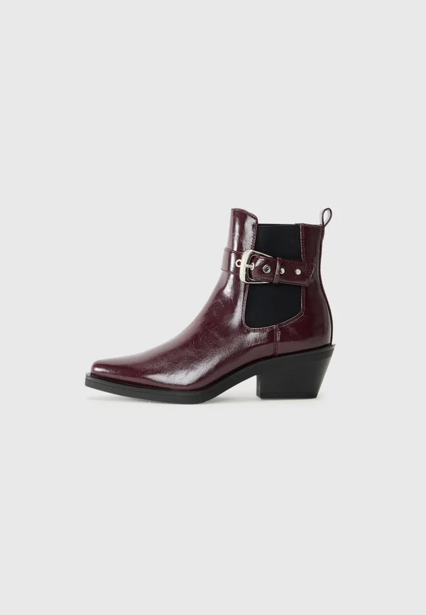 ONLAMIE 1 - Cowboy/biker ankle boot - dark red