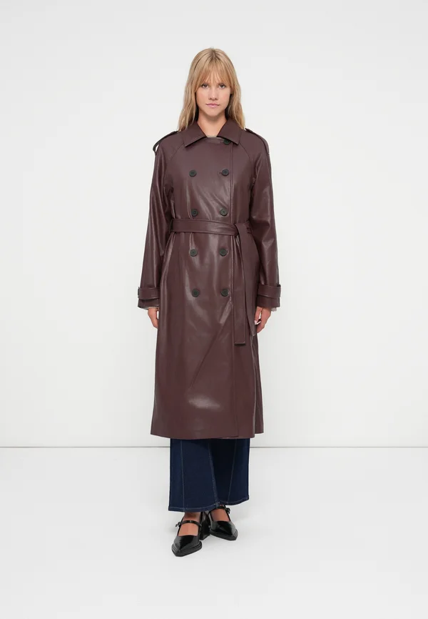 ONLFLORA - Trenchcoat - deep mahogany