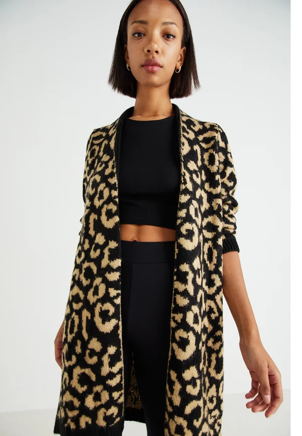 ONLJADE CARDIGAN - Cardigan - black/toasted coconut