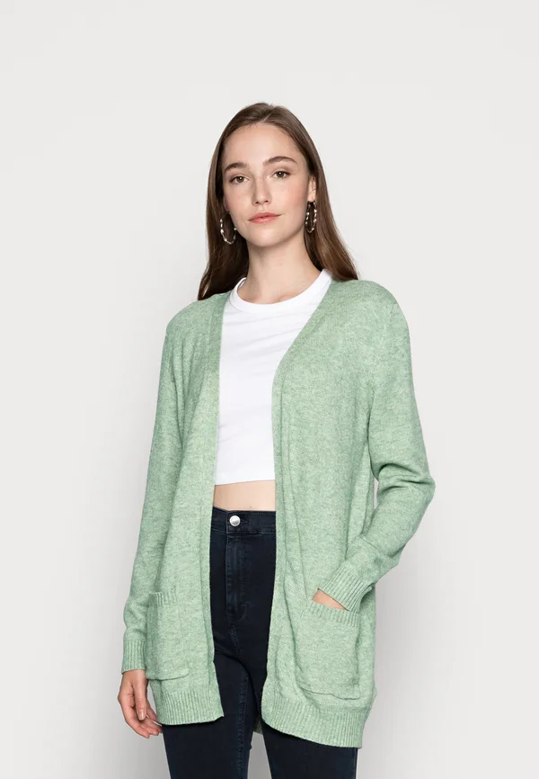 ONLLESLY OPEN - Cardigan - basil melange
