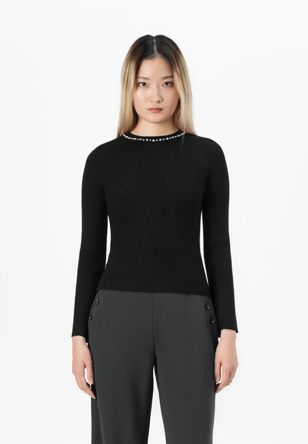 ONLNATASCHA BLING O-NECK - Jumper - black