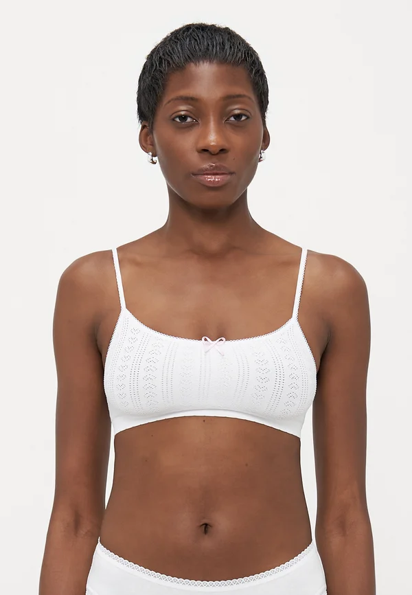 ONLPOPPY HEART SCOOP BRALETTE  - Bustier - white